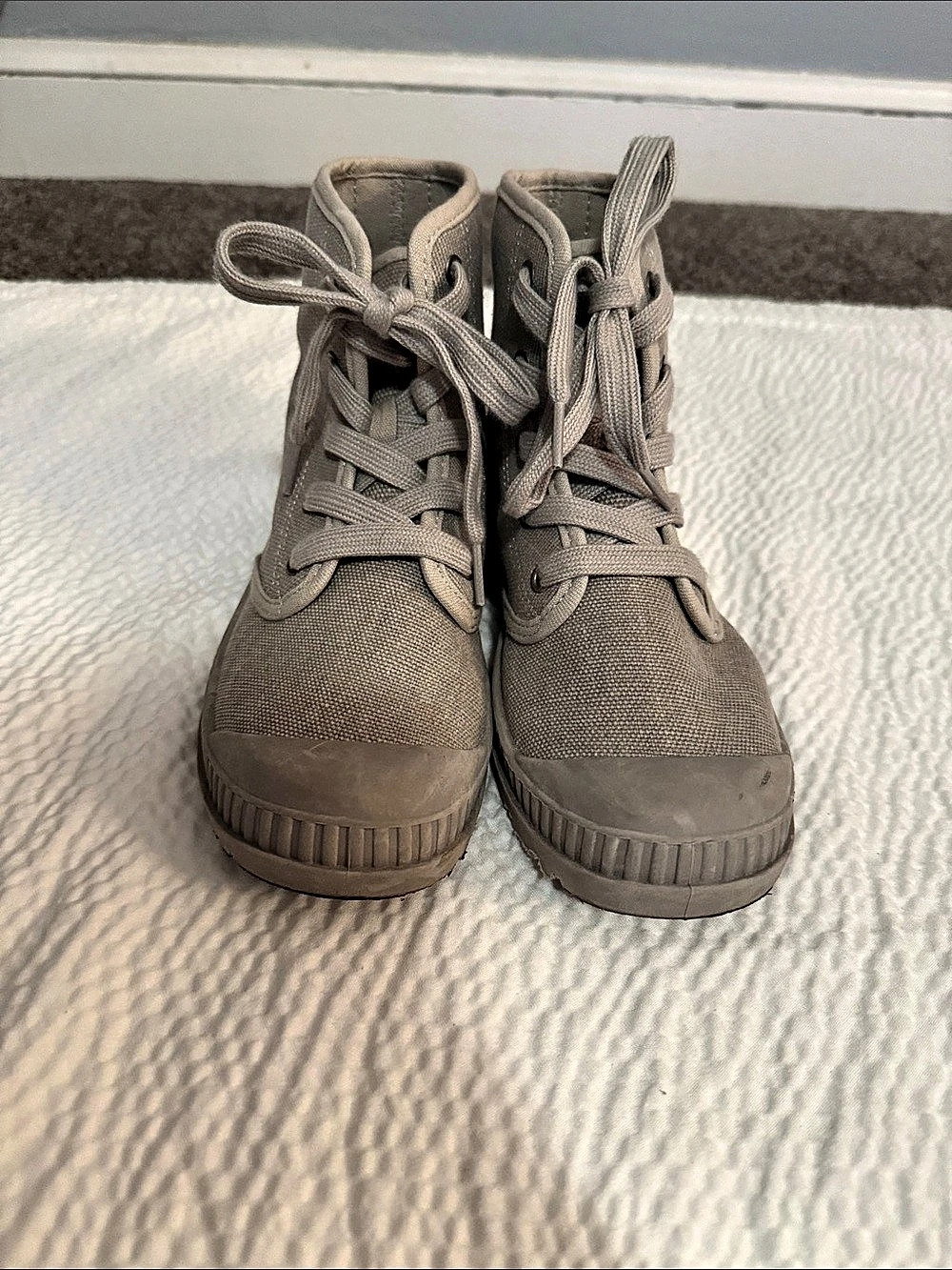 SO Dragonfruit Canvas Ankle Boots Gray US 7.5 D